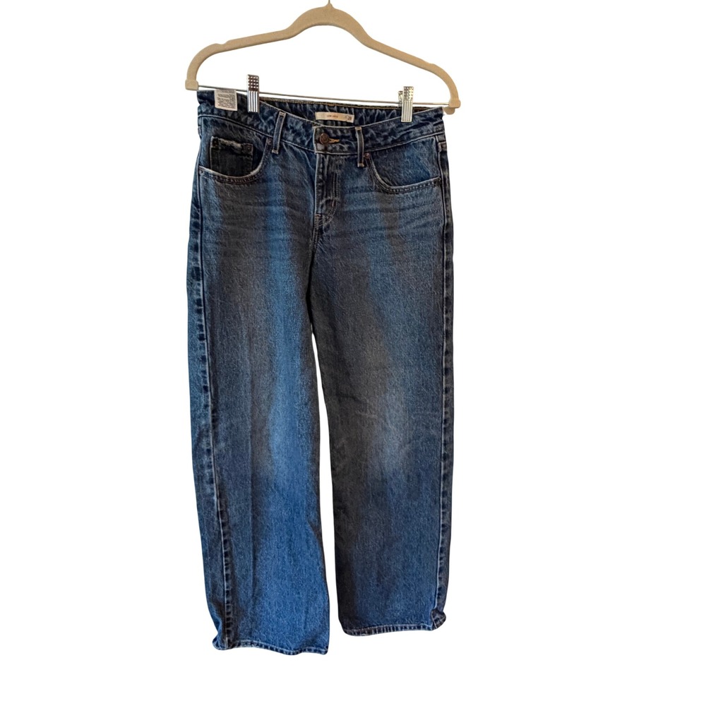 Levis Premium 501 Original Fit Straight Leg Blue Denim Jeans Button Fly 28x29